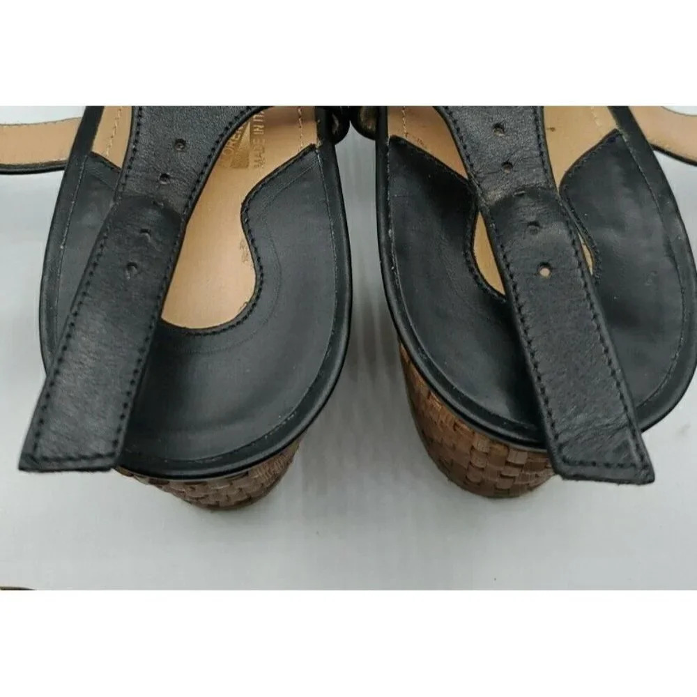 Salvatore Ferragamo Women Black Leather Shoe Sandal Sz 10B 'MADISON' Italy - Picture 14 of 15